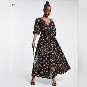 ASOS Design Floral Wrap Maxi Dress